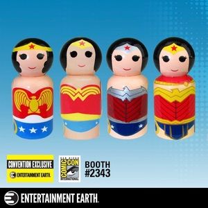 Sale 🔥 Bif Bang Pow! Wonder Woman Evolution Pin Mate Wood SDCC 2017 EXL